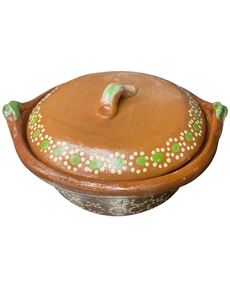 Cazuela de Barro C/Tapa Decorada