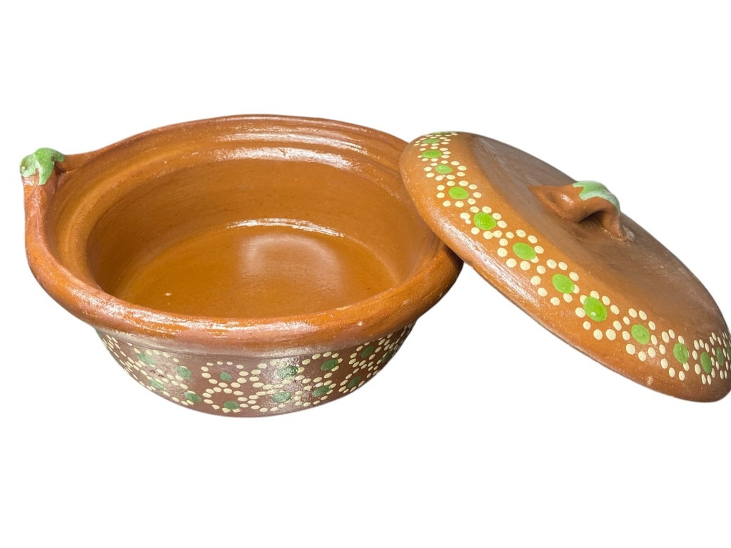 Cazuela de Barro C/Tapa Decorada