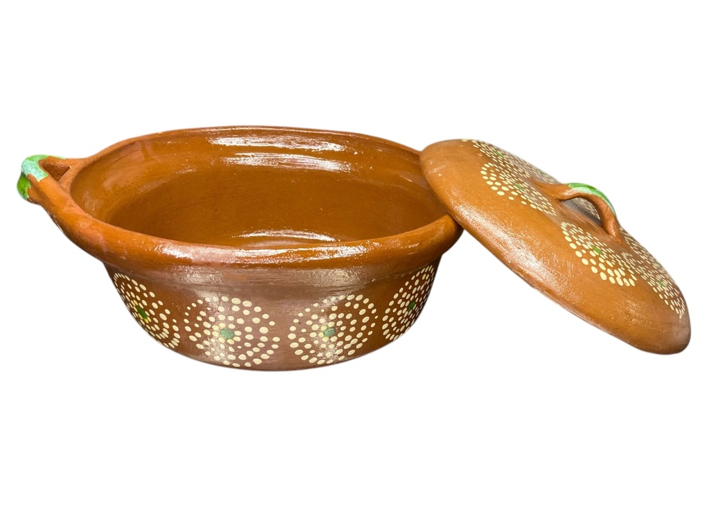 Cazuela de Barro C/Tapa Decorada