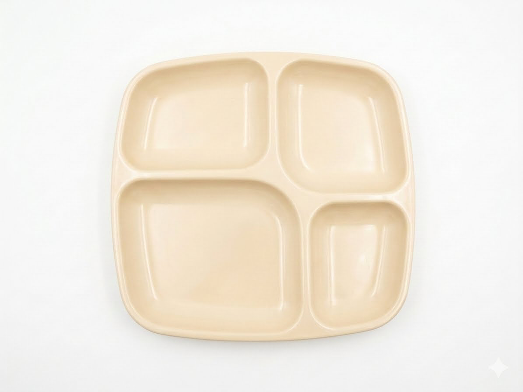 Plato 4 Divisiones Beige Yuliana 