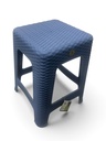 Banco Rattan Cuadrado Original Azul