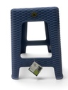 Banco Rattan Cuadrado Original Azul