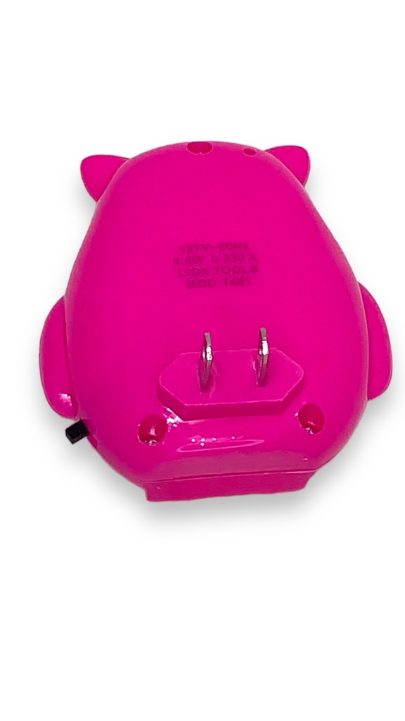 Lampara de Noche buho rosa Lion tools