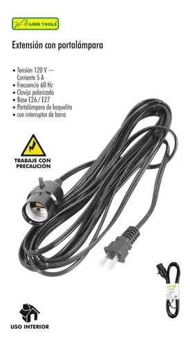 Extencion con Portalampara Lion Tools