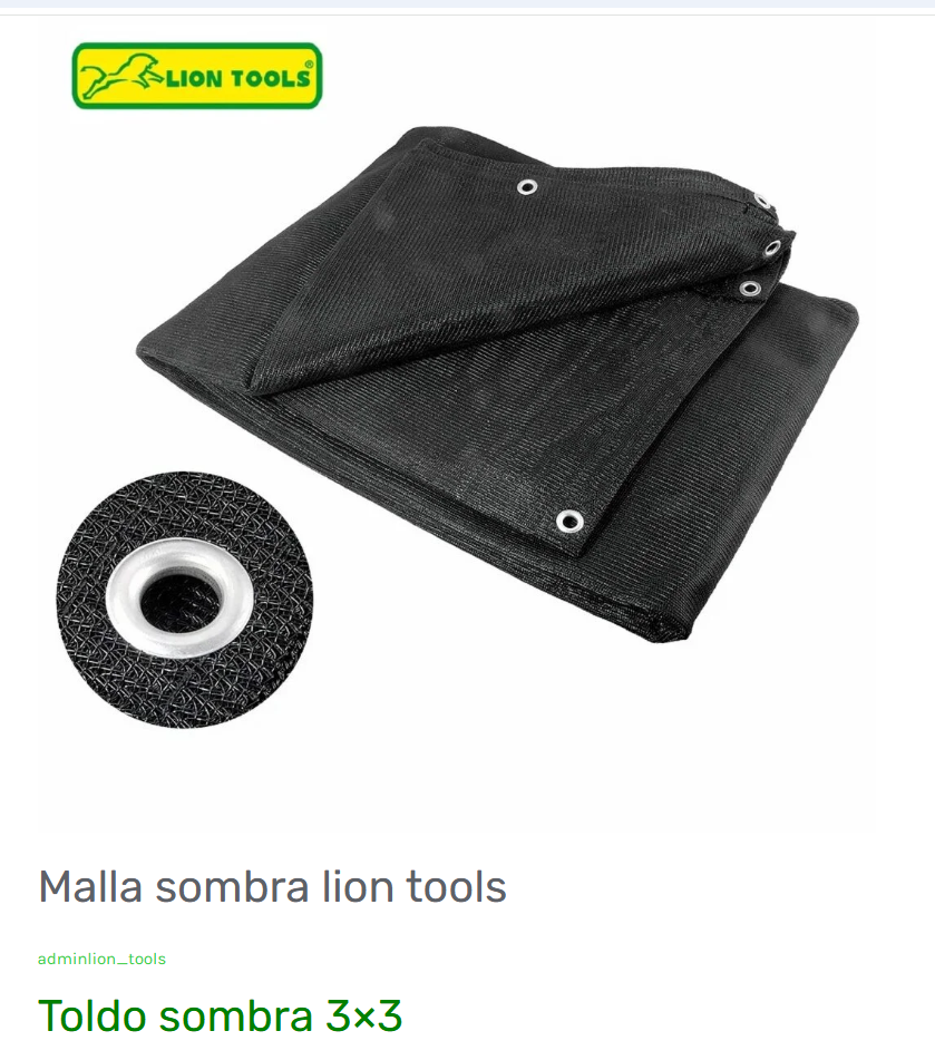 Malla Sombra 3.6m X 3m Lion Tools