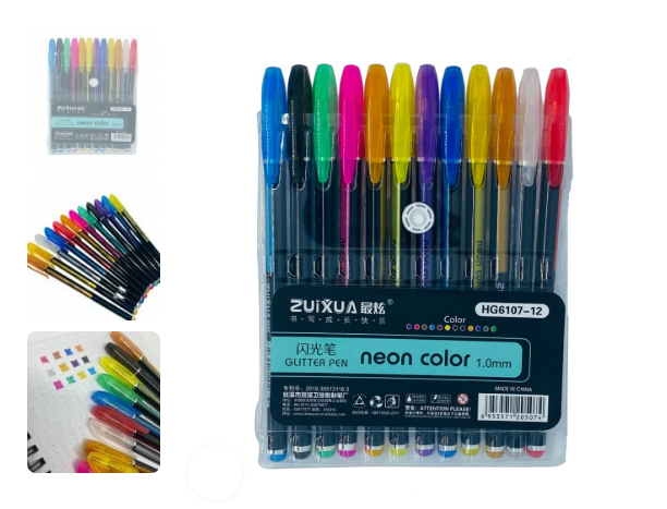 12 Plumas Neon Color