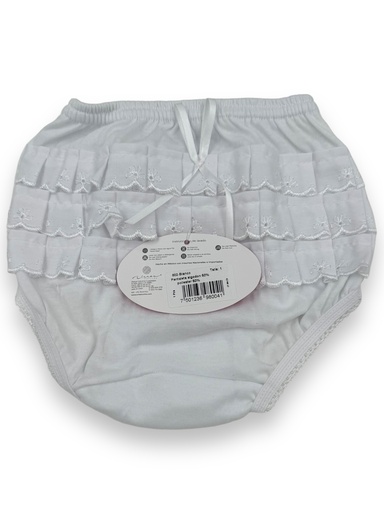 [804-BLANCO T2] Pantaleta niña Alondra Blanca