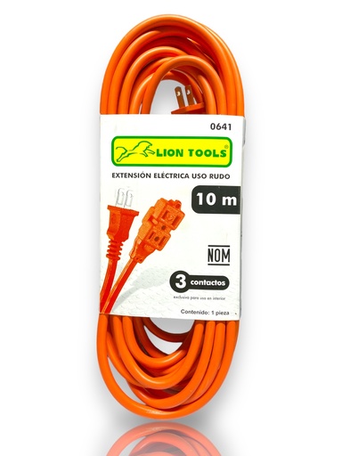 [0641] Extensión eléctrica uso rudo 10 mts