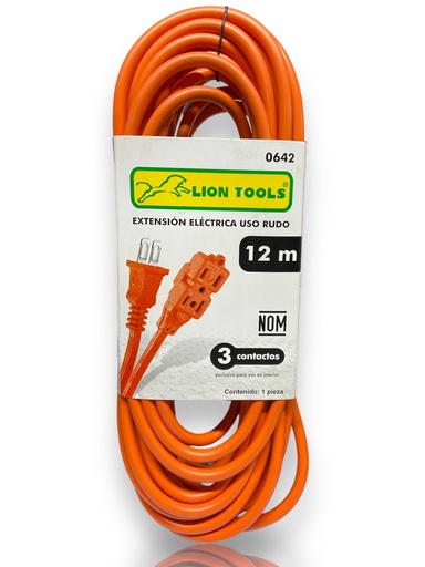 [0642] Extensión eléctrica uso rudo 12 mts lion tools