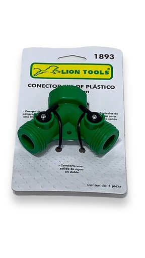 [1893] conector "Y" de Plastico lion tools 3/4 19mm