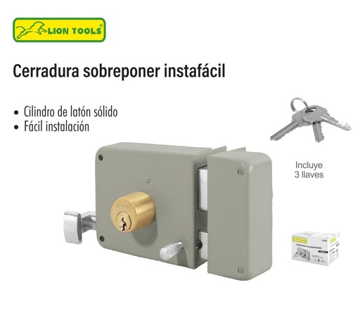 [1956] Cerradura de Sobreponer Lion Tools (Derecha)