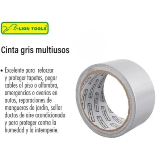[7722] Cinta Gris Multiusos 48mm x 50m Lion Tools