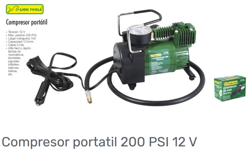 [5130] Compresor Portátil Lion Tools
