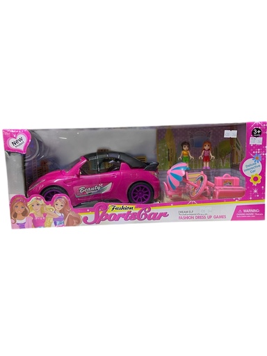 [7897] Muñeca 3.5" Con Accesorios FASHION SPORT CAR
