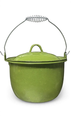 Olla 22 C/Tapa Verde Jaspeado