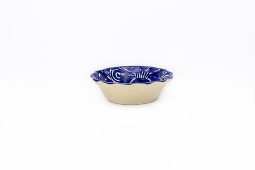 [PLATCER] Plato Ceramica FLOR AZUL