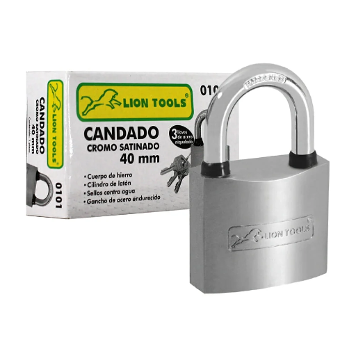[0101] Candado Cromo Satinado Lion Tools