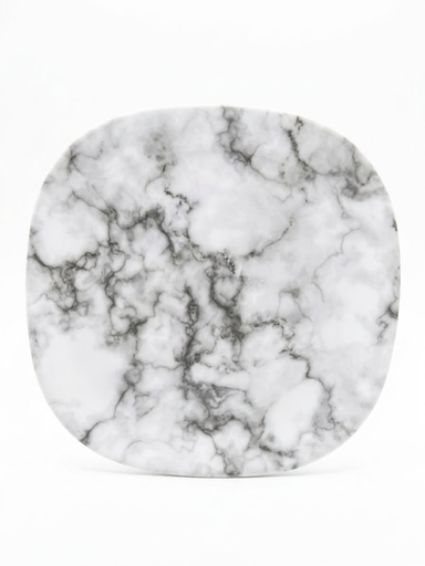 [TH-241   /    0632627836276] Plato Melamina Arrocero Cuadrado #8 Marmol
