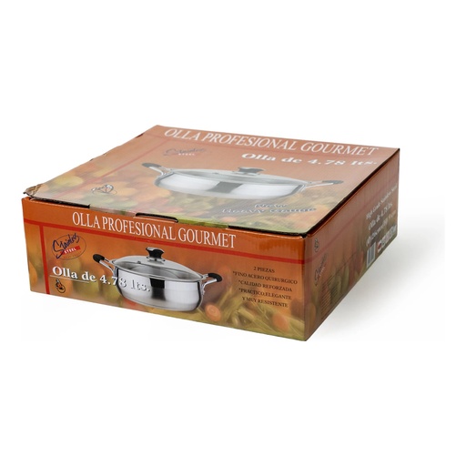 [WVA26 / 4.78L] Arrocera Acero Inoxidable Gourmet 26cm