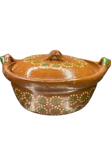 [CAMARONERA] Cazuela de Barro C/Tapa Decorada