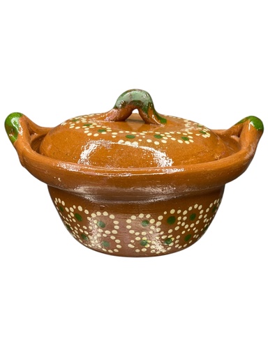 [CON TAPA] Cazuela de Barro Decorada MINI