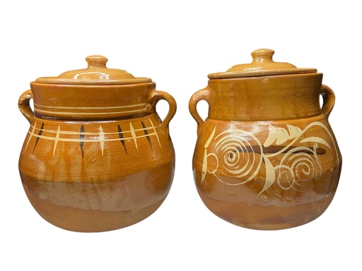 [1 Kilo 1/2] Olla de Barro C/Tapa
