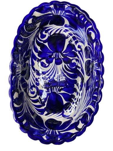 [FLOREADO AZUL] Pescadera de Ceramica
