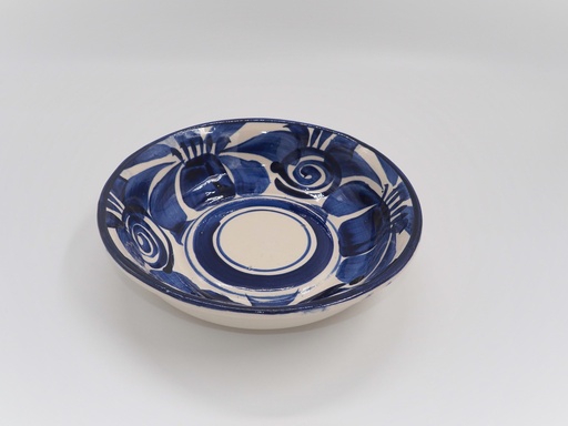 [Floreado Azul ] Plato Avenero de Cerámica