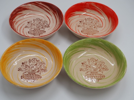 [Espiral Naranja ] Plato Avenero de Cerámica