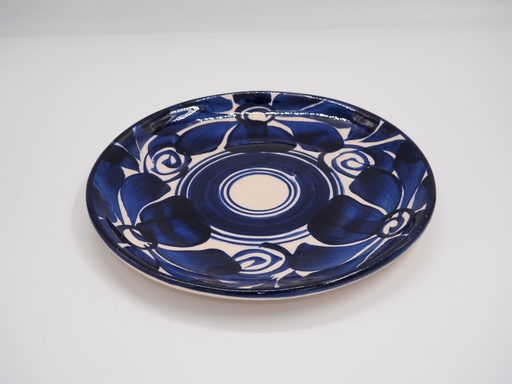 [Floreado Azul ] Plato Extendido de Cerámica